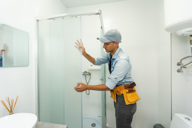 Sliding Door Shower Setup
